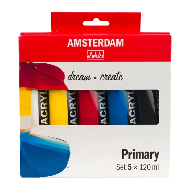 Amsterdam Standard 120 ml - 5db - Primary set akril festékek