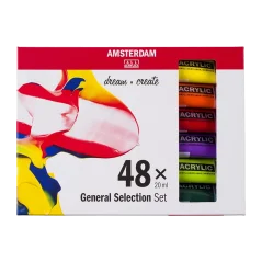Culori acrilice Amsterdam - set 48 x 20 ml - General selection