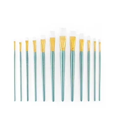 Štetce so syntetickými vlasmi ploché - 12 dielny set - RSET-9309