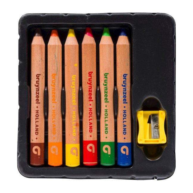 Set di matite per bambini Bruynzeel - corte-spesse-morbide - 6 pezzi