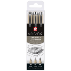 Sakura Pigma Micron set di penne tecniche 005, 01, 03 - 3 pezzi