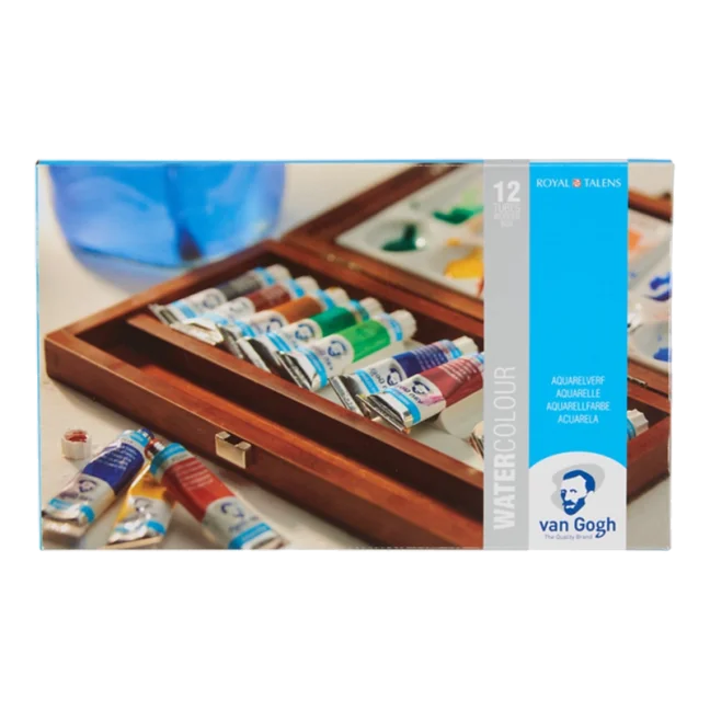 Colori ad acquerello Van Gogh - scatola di legno 12 x 10 ml tubi