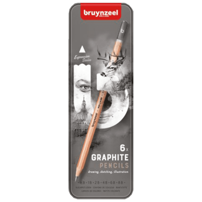 Grafitové ceruzky Bruynzeel Expression - sada 6 ks