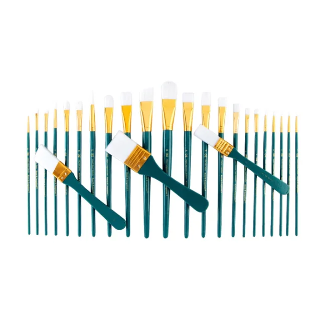 Set di pennelli artistici Royal Langnickel White Taklon - 25 pezzi