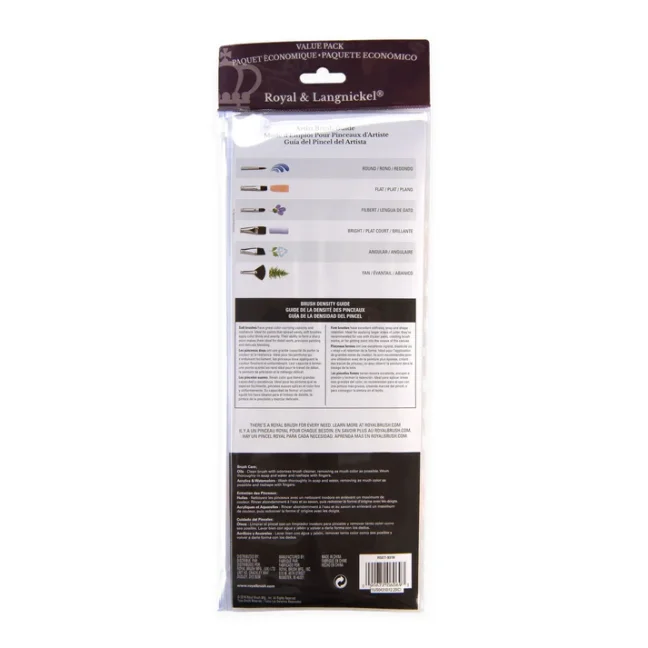 Pennelli con setole di cinghiale angolati lunghi - set da 12 pezzi