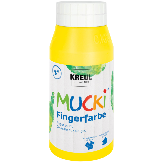 KREUL Colore a dita MUCKI - 750 ml - KREUL Colori a dita MUCKI 750 ml: 23202 - Yellow