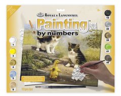 Pittura per numeri formato A3 - Amici allo stagno