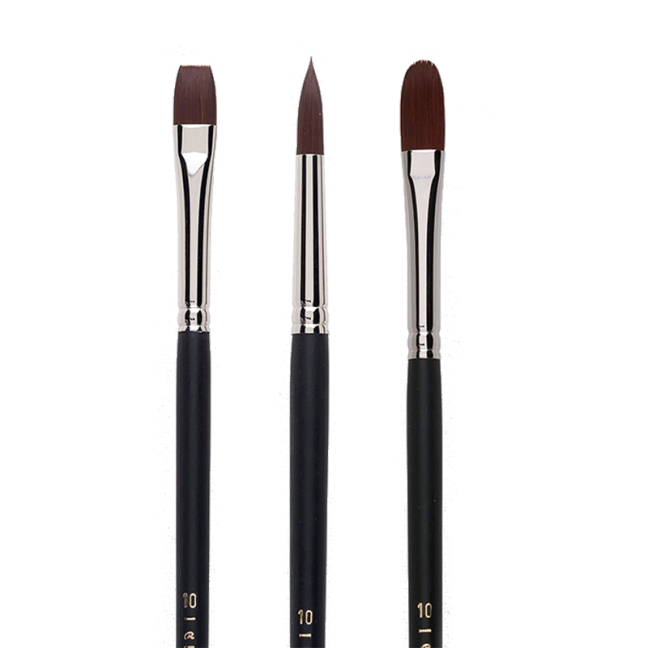 Rembrandt Set di pennelli per olio e acrilico serie 290-291-292 n. 10 - 3 pezzi
