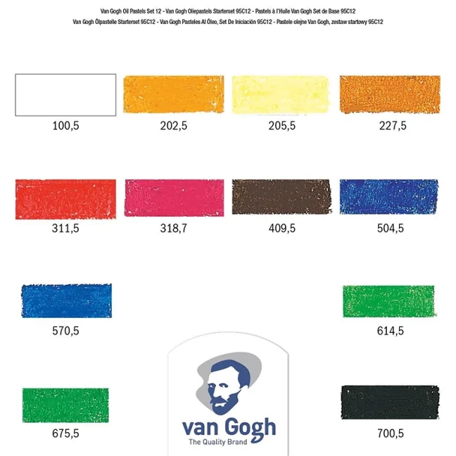 Olejové pastely Van Gogh - sada 12 pastelov