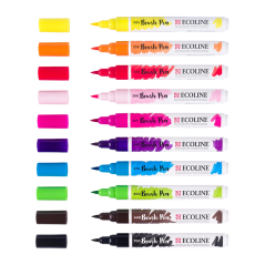 Ecoline sada akvarelových pier Bright - 10 farieb