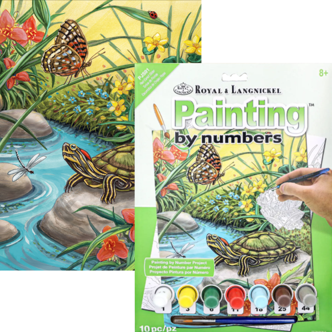 Pittura per numeri formato A4 - Cavaliere con orecchie rosse