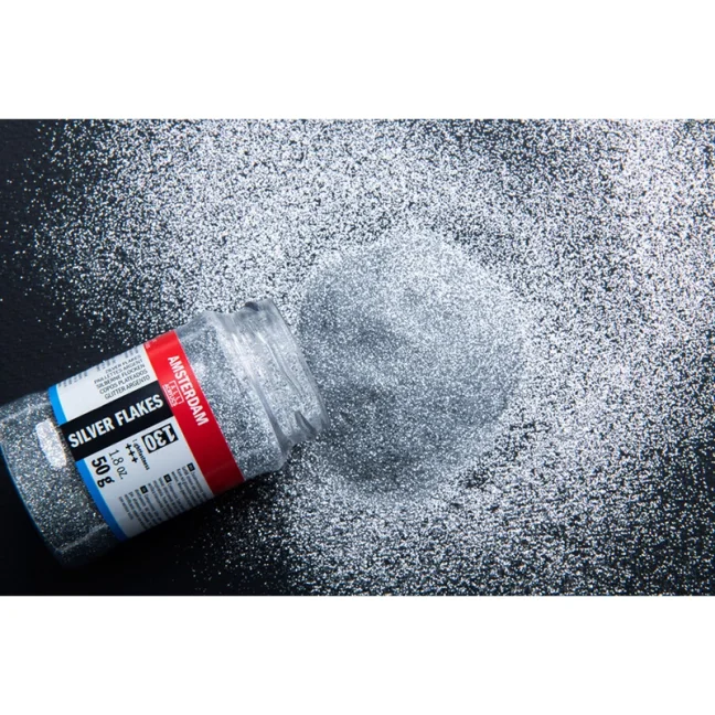 Amsterdam srebrni bleščice - 50g