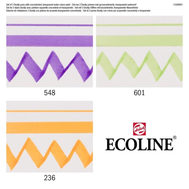 Ecoline Duotip pennarelli Set secondario | 3 colori