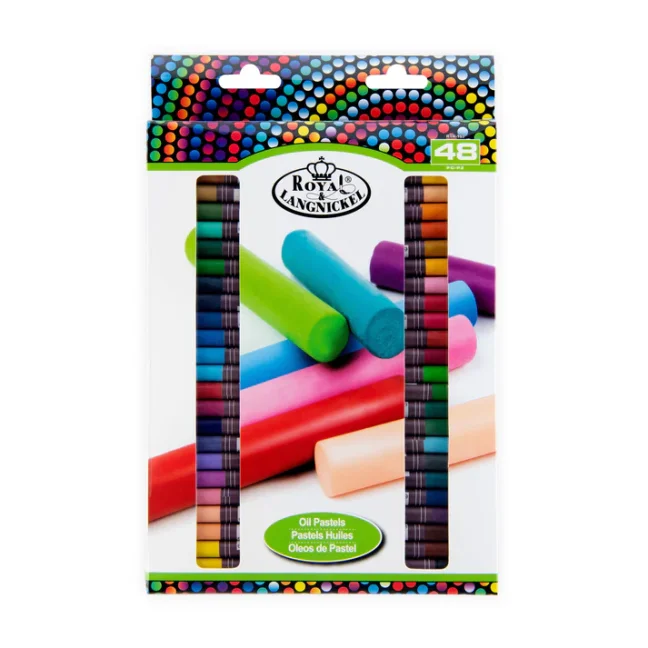 Olejové pastely okrúhle Royal & Langnickel - sada 48 ks