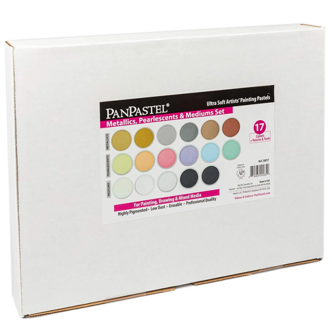 PanPastel Metallics, Gyöngyházfények és Közepes készlet - 17 db