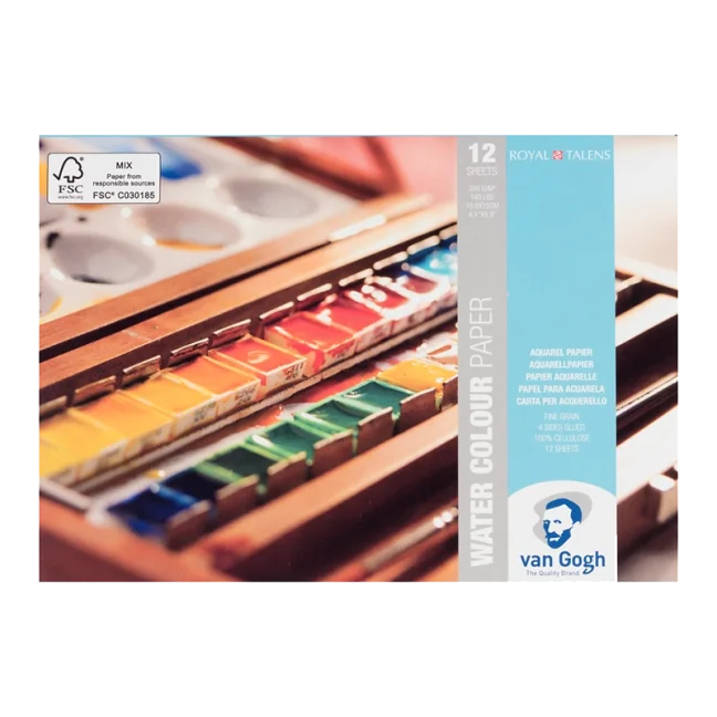 Blocco per acquerelli Van Gogh 10,5x15cm, 300g, 12 fogli