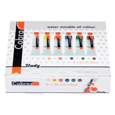 Culori ulei Cobra Study - set de bază 6 x 20 ml