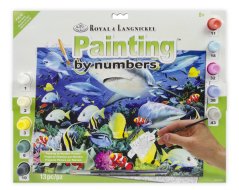 Pittura per numeri formato A3 - Squali di scogliera