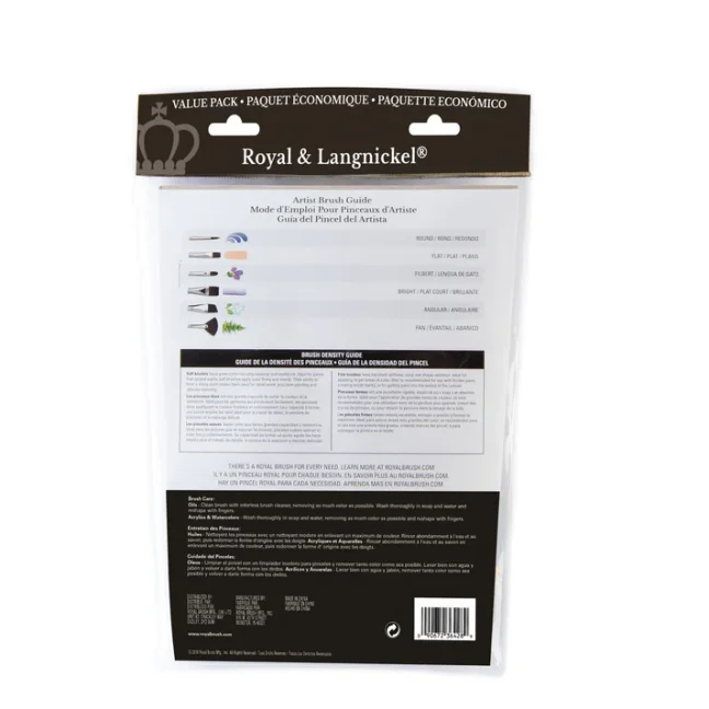 Set di pennelli artistici Royal Langnickel White Taklon - 25 pezzi