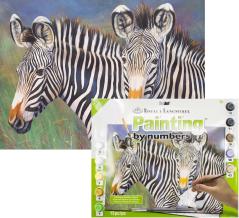 Pittura con numeri formato A3 - Zebre