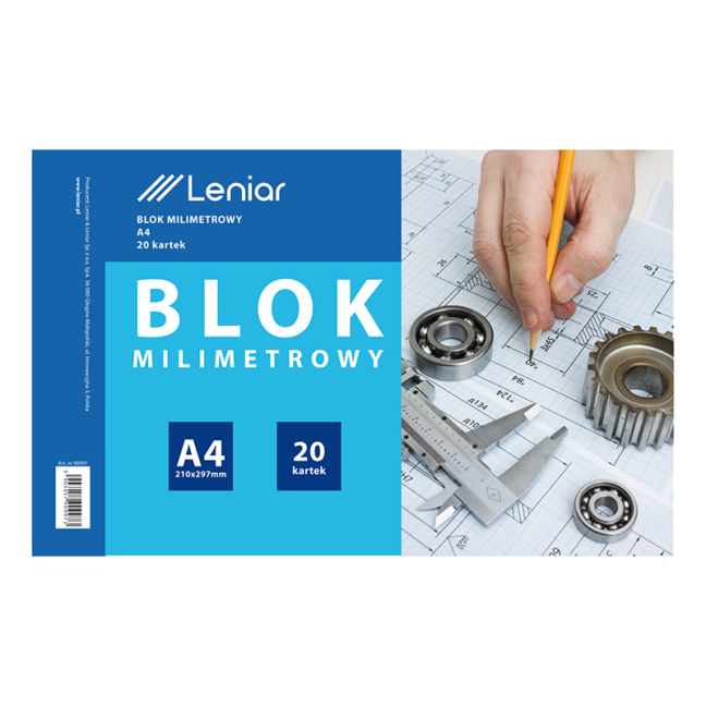Linearen milimetrski blok A4 - 20 listov