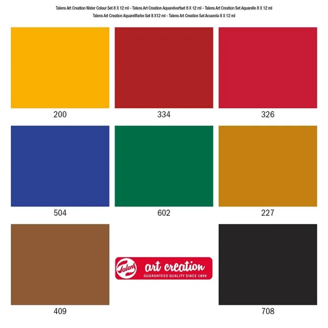 Colori ad acquerello Talens ArtCreation - set 8 x 12 ml