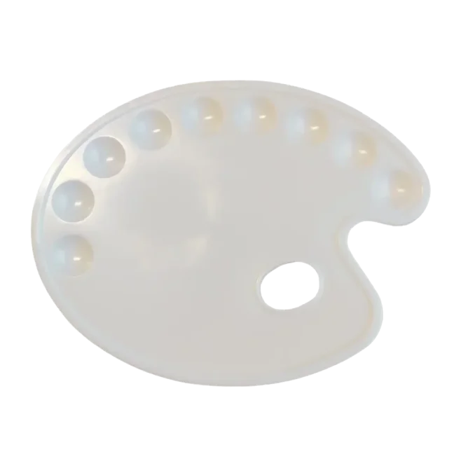 Tavolozza ovale in plastica Leniar - 29 x 22 cm