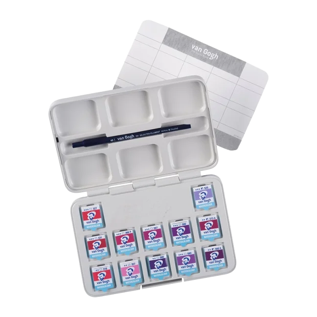 Van Gogh Watercolor pocketbox 12 ks - Pinks & Violets