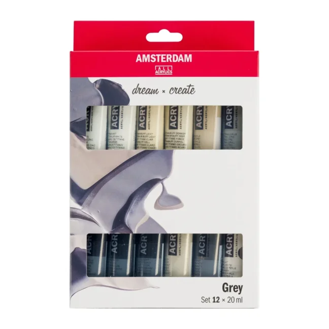 Amsterdam akril festékek - 12 x 20 ml készlet - Grey