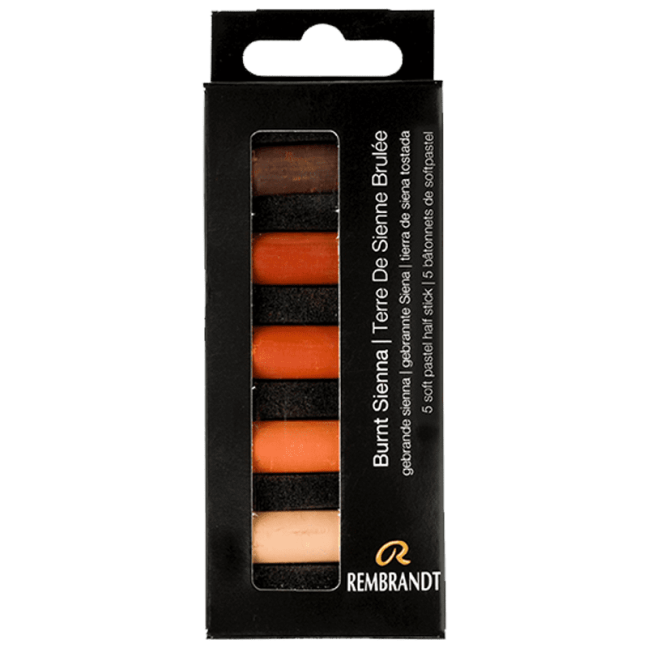 Pastello Secco REMBRANDT - Terra di Siena Bruciata - set di 5 pastelli semiduri