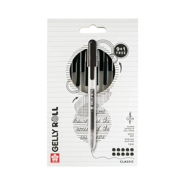Gelly Roll penne gel classiche, set da 10 pz (9 + 1 in omaggio)          Spýtať sa modelu ChatGPT