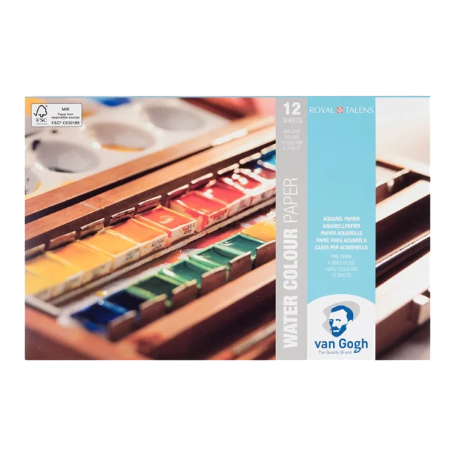 Blocco per acquerelli Van Gogh 13,5x21cm, 300g, 12 fogli