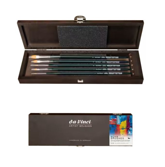 da Vinci NOVA – set di pennelli in cassetta di legno - 5 pz.