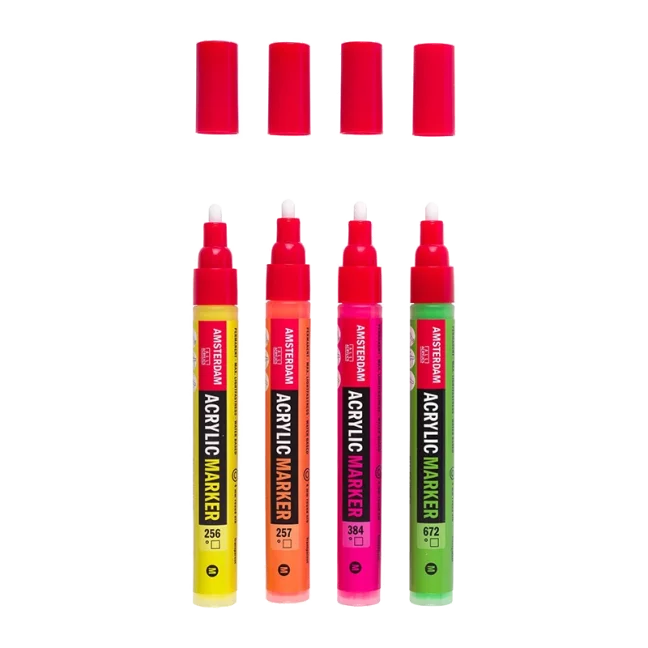 AMSTERDAM akril filctollak - Reflex set 4 x 4 mm