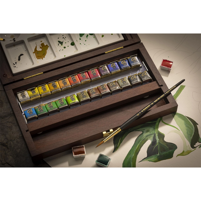 Colori ad acquerello REMBRANDT - Traditional box 22 godet