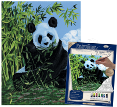 R&L Slikanje po brojevima na platnu – Panda