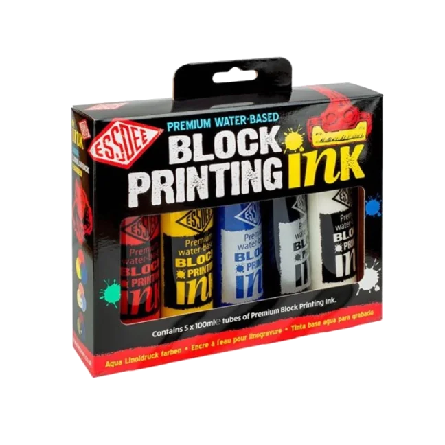 ESSDEE Set premium di colori per linoleografia 5x100 ml