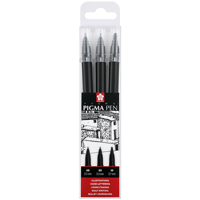 Penne Sakura Pigma - set da 3 pezzi