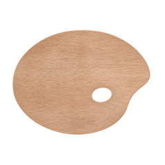 Tavolozza ovale in legno con incavo ridotto – varie dimensioni