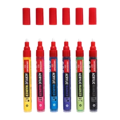 AMSTERDAM akril filctollak - Starter set 6 x 4 mm