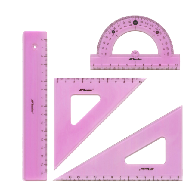 Leniar Set di righelli geometrici flessibili - 4 pezzi