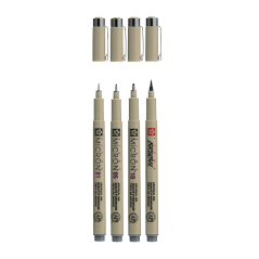 SAKURA Pigma Micron set 4 pezzi - Cool Gray