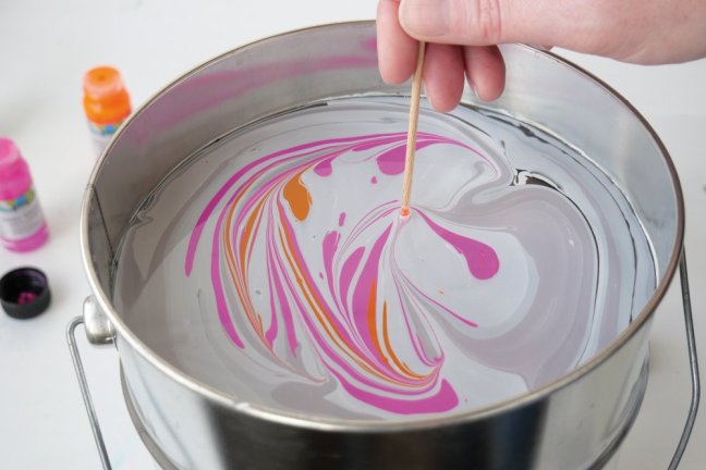 KREUL Set per marmorizzazione – Magic Marble LOVE NEON – 6 x 20 ml