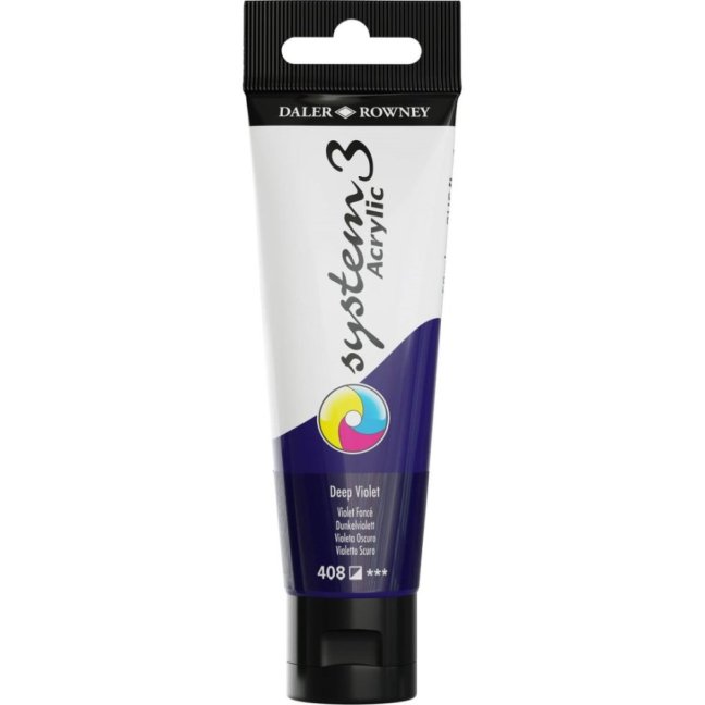 D&R System3 colori acrilici 59ml - scegli la tonalità - D&R System3 colore acrilico 59 ml: 408 - Deep Violet