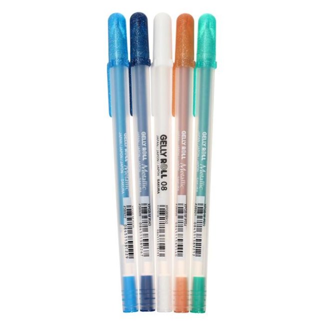 Sakura Penne Gel Metalliche - set 5 pz - Museo Van Gogh