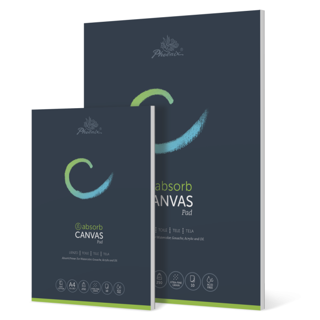 PHOENIX Canvas bombažni blok za akvarel 250 g - izberite velikost