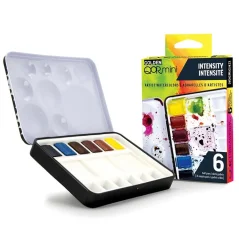 QoR Set de vopsele acuarelă – 6 recipiente – INTENSITAD