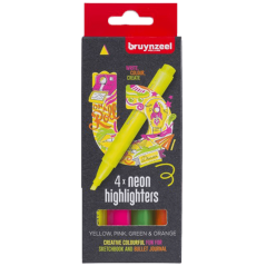 Bruynzeel popisovače 4ks - Neónové