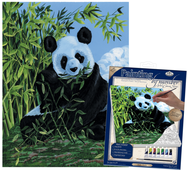R&L Pictură după numere pe pânză – Panda