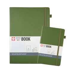 Sakura négyzetrácsos jegyzetfüzet – Pine – válasszon méretet